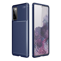 Custodia Silicone Cover Morbida Spigato WL1 per Samsung Galaxy S20 FE (2022) 5G Blu