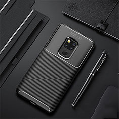 Custodia Silicone Cover Morbida Spigato Y01 per Huawei Mate 20 Nero