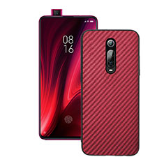 Custodia Silicone Cover Morbida Spigato Y01 per Xiaomi Mi 9T Rosso