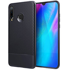 Custodia Silicone Cover Morbida Spigato Y02 per Huawei P30 Lite Blu