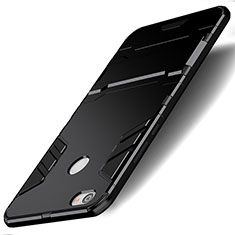 Custodia Silicone e Plastica Opaca con Supporto per Xiaomi Redmi Note 5A High Edition Nero