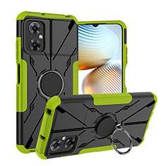 Custodia Silicone e Plastica Opaca Cover con Magnetico Anello Supporto JX1 per Xiaomi Poco M4 5G Verde