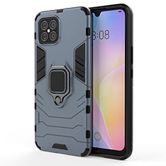 Custodia Silicone e Plastica Opaca Cover con Magnetico Anello Supporto KC1 per Huawei Nova 8 SE 4G Blu