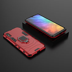 Custodia Silicone e Plastica Opaca Cover con Magnetico Anello Supporto KC1 per Xiaomi Redmi 9i Rosso