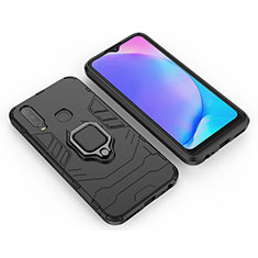 Custodia Silicone e Plastica Opaca Cover con Magnetico Anello Supporto KC2 per Vivo Y12 Nero