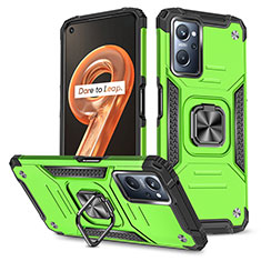 Custodia Silicone e Plastica Opaca Cover con Magnetico Anello Supporto MQ1 per Oppo K10 4G Verde