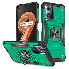 Custodia Silicone e Plastica Opaca Cover con Magnetico Anello Supporto MQ1 per Oppo K10 4G Verde Notte