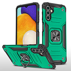 Custodia Silicone e Plastica Opaca Cover con Magnetico Anello Supporto MQ1 per Samsung Galaxy A04s Verde Notte