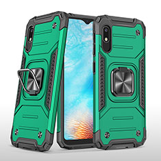 Custodia Silicone e Plastica Opaca Cover con Magnetico Anello Supporto MQ1 per Samsung Galaxy A10e Verde Notte