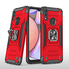 Custodia Silicone e Plastica Opaca Cover con Magnetico Anello Supporto MQ1 per Samsung Galaxy A10s Rosso