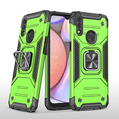 Custodia Silicone e Plastica Opaca Cover con Magnetico Anello Supporto MQ1 per Samsung Galaxy A10s Verde