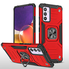 Custodia Silicone e Plastica Opaca Cover con Magnetico Anello Supporto MQ1 per Samsung Galaxy A34 5G Rosso