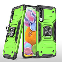 Custodia Silicone e Plastica Opaca Cover con Magnetico Anello Supporto MQ1 per Samsung Galaxy A90 5G Verde