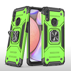 Custodia Silicone e Plastica Opaca Cover con Magnetico Anello Supporto MQ1 per Samsung Galaxy M01s Verde