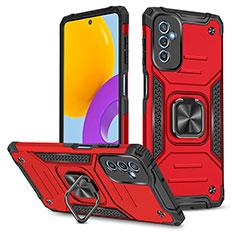 Custodia Silicone e Plastica Opaca Cover con Magnetico Anello Supporto MQ1 per Samsung Galaxy M52 5G Rosso