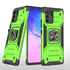 Custodia Silicone e Plastica Opaca Cover con Magnetico Anello Supporto MQ1 per Samsung Galaxy S10 Lite Verde