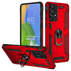 Custodia Silicone e Plastica Opaca Cover con Magnetico Anello Supporto MQ3 per Samsung Galaxy A73 5G Rosso