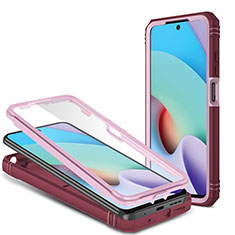 Custodia Silicone e Plastica Opaca Cover con Magnetico Anello Supporto MQ6 per Xiaomi Redmi Note 11 4G (2021) Rosa