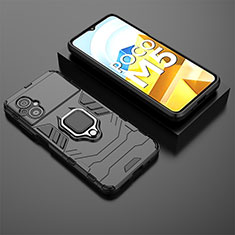Custodia Silicone e Plastica Opaca Cover con Magnetico Anello Supporto per Xiaomi Poco M5 4G Nero