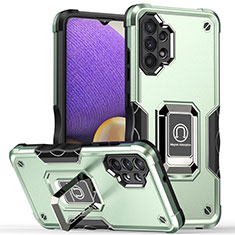 Custodia Silicone e Plastica Opaca Cover con Magnetico Anello Supporto QW1 per Samsung Galaxy A32 4G Verde Pastello
