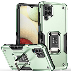 Custodia Silicone e Plastica Opaca Cover con Magnetico Anello Supporto QW1 per Samsung Galaxy M53 5G Verde Pastello