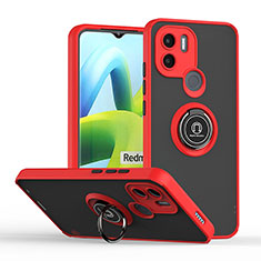 Custodia Silicone e Plastica Opaca Cover con Magnetico Anello Supporto QW2 per Xiaomi Redmi A1 Plus Rosso