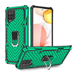 Custodia Silicone e Plastica Opaca Cover con Magnetico Anello Supporto YF1 per Samsung Galaxy A42 5G Verde