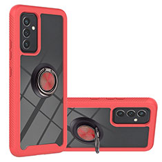 Custodia Silicone e Plastica Opaca Cover con Magnetico Anello Supporto ZJ1 per Samsung Galaxy M34 5G Rosso