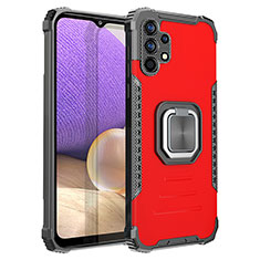 Custodia Silicone e Plastica Opaca Cover con Magnetico Anello Supporto ZJ2 per Samsung Galaxy A32 5G Rosso