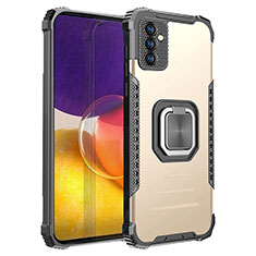 Custodia Silicone e Plastica Opaca Cover con Magnetico Anello Supporto ZJ2 per Samsung Galaxy M34 5G Oro