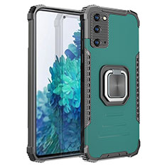 Custodia Silicone e Plastica Opaca Cover con Magnetico Anello Supporto ZJ2 per Samsung Galaxy S20 Lite 5G Verde