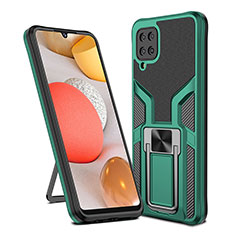 Custodia Silicone e Plastica Opaca Cover con Magnetico Anello Supporto ZL1 per Samsung Galaxy A12 Nacho Verde