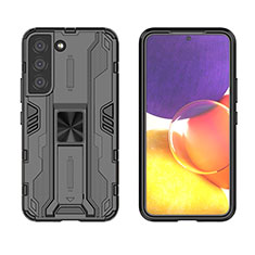 Custodia Silicone e Plastica Opaca Cover con Magnetico Supporto A03 per Samsung Galaxy S23 Plus 5G Nero