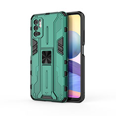 Custodia Silicone e Plastica Opaca Cover con Magnetico Supporto KC1 per Xiaomi POCO M3 Pro 5G Verde