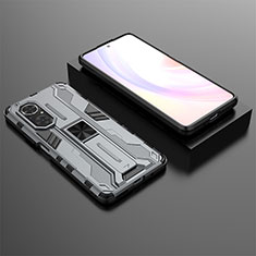 Custodia Silicone e Plastica Opaca Cover con Magnetico Supporto KC2 per Huawei Nova 9 SE Grigio