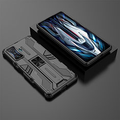 Custodia Silicone e Plastica Opaca Cover con Magnetico Supporto KC2 per Xiaomi Poco F4 GT 5G Nero