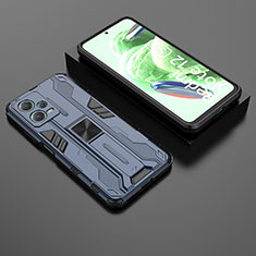 Custodia Silicone e Plastica Opaca Cover con Magnetico Supporto KC2 per Xiaomi Poco X5 5G Blu