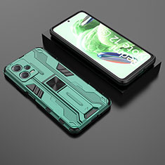 Custodia Silicone e Plastica Opaca Cover con Magnetico Supporto KC2 per Xiaomi Poco X5 5G Verde