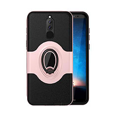 Custodia Silicone e Plastica Opaca Cover con Magnetico Supporto per Huawei G10 Oro Rosa