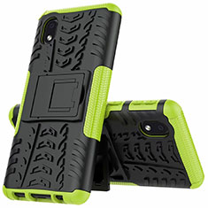 Custodia Silicone e Plastica Opaca Cover con Supporto A01 per Samsung Galaxy M01 Core Verde