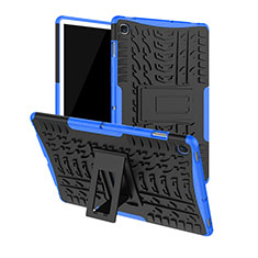 Custodia Silicone e Plastica Opaca Cover con Supporto A01 per Samsung Galaxy Tab S5e 4G 10.5 SM-T725 Blu