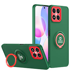 Custodia Silicone e Plastica Opaca Cover con Supporto H02P per Huawei Honor X8 4G Verde