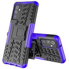 Custodia Silicone e Plastica Opaca Cover con Supporto J01X per Samsung Galaxy F34 5G Viola