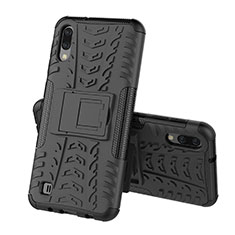 Custodia Silicone e Plastica Opaca Cover con Supporto J01X per Samsung Galaxy M10 Nero