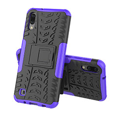 Custodia Silicone e Plastica Opaca Cover con Supporto J01X per Samsung Galaxy M10 Viola