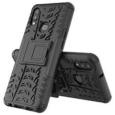 Custodia Silicone e Plastica Opaca Cover con Supporto JX1 per Samsung Galaxy M01s Nero