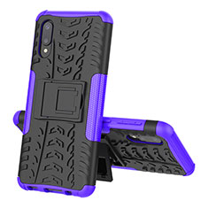 Custodia Silicone e Plastica Opaca Cover con Supporto JX1 per Samsung Galaxy M02 Viola