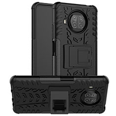 Custodia Silicone e Plastica Opaca Cover con Supporto JX1 per Xiaomi Mi 10i 5G Nero