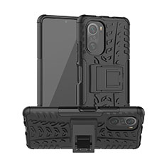 Custodia Silicone e Plastica Opaca Cover con Supporto JX1 per Xiaomi Mi 11i 5G Nero