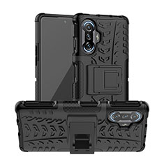 Custodia Silicone e Plastica Opaca Cover con Supporto JX1 per Xiaomi Poco F3 GT 5G Nero